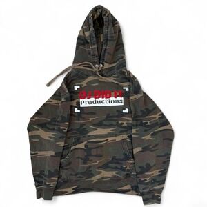 OJ Did It Productions Camo Pullover Hoodie Adult Size Small Skater Drawstring